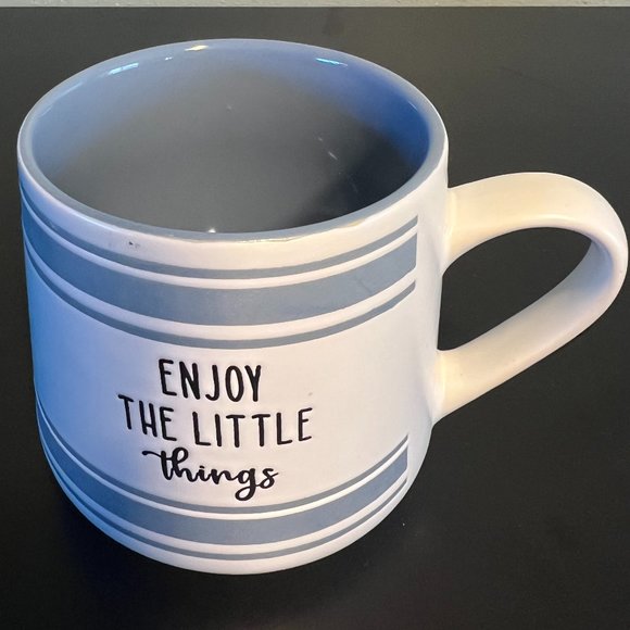 ENJOY THE LITTLE THINGS Matte Glaze Stoneware Mug ~ Modern Farmhouse ~ Hygge - Picture 1 of 5